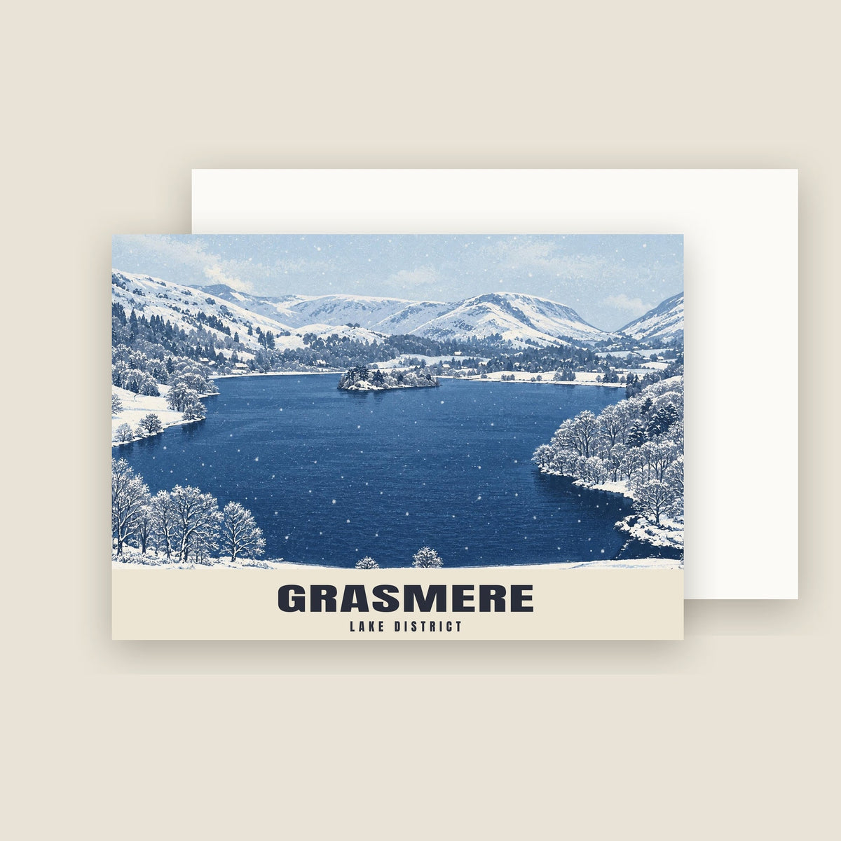 Grasmere Christmas card with its envelope