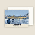 Covent Garden, London Christmas card with its envelope