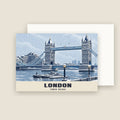Tower Bridge, London Christmas card with its envelope