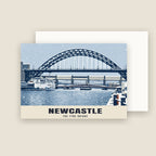 The Tyne Bridge, Newcastle Christmas card with its envelope