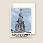 Salisbury Cathedral Christmas card with its envelope