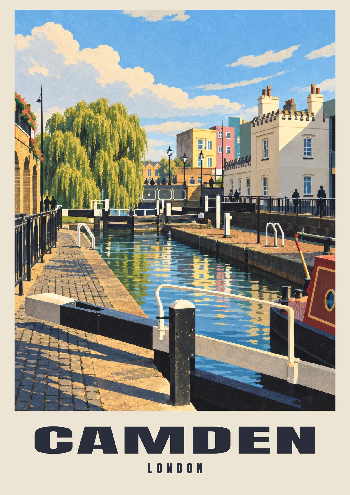 Camden Lock vintage-style poster