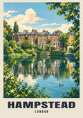 Hampstead Heath vintage-style poster