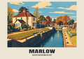 Marlow Lock vintage-style poster