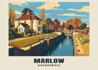 Marlow Lock vintage-style poster