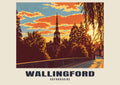St Peter's Church, Wallingford vintage-style poster