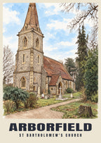 St Bartholomew's Church, Arborfield poster in the Ink & Wash style