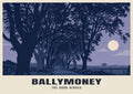 The Dark Hedges, Ballymoney poster in the Moonlit style