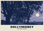 The Dark Hedges, Ballymoney poster in the Moonlit style