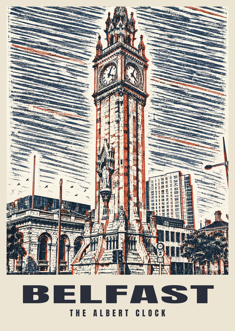 The Albert Clock, Belfast Poster