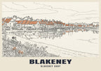 Blakeney Quay poster in the Line Art style