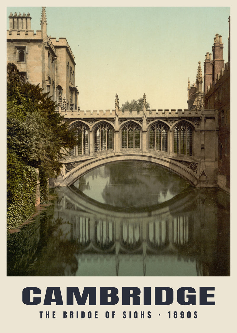 The Bridge of Sighs, Cambridge, 1890s Heritage Print
