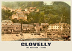 The Harbour, Clovelly, 1890s hand-coloured photochrom heritage print