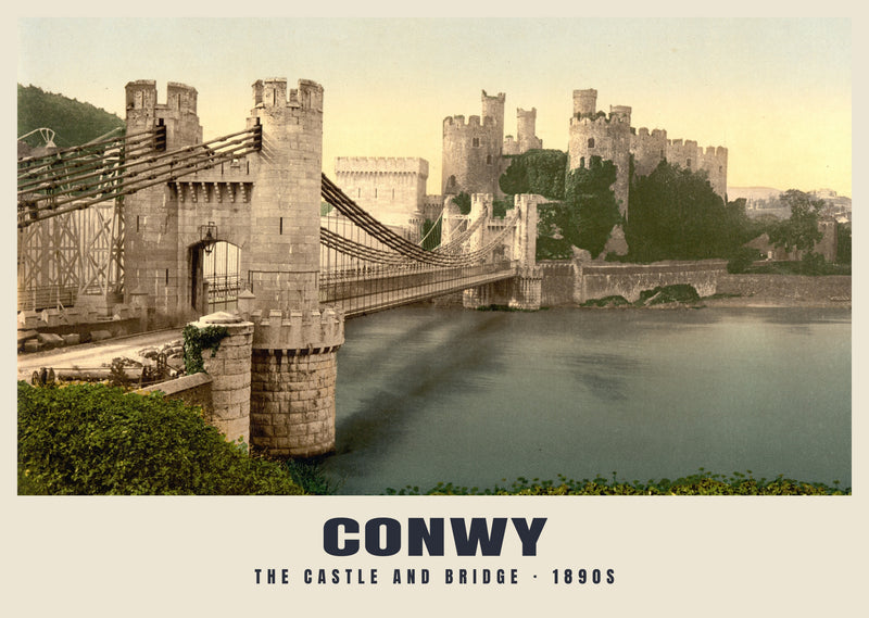 The Castle and Bridge, Conwy, 1890s Heritage Print