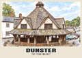 The Yarn Market, Dunster poster in the Ink & Wash style