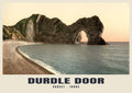 Durdle Door, 1890s hand-coloured photochrom heritage print