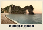 Durdle Door, 1890s hand-coloured photochrom heritage print