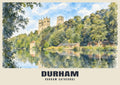 Durham Cathedral poster in the English Watercolour style
