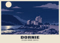 Eilean Donan Castle, Dornie poster in the Moonlit style