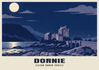 Eilean Donan Castle, Dornie poster in the Moonlit style