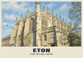Eton College Chapel poster in the British Heritage style