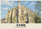 Eton College Chapel poster in the British Heritage style