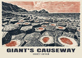 Giant's Causeway poster, Linocut style