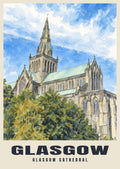 Glasgow Cathedral poster in the English Watercolour style