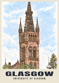 University of Glasgow poster in the Ink & Wash style