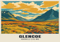 Buachaille Etive Mòr, Glencoe poster in the Mid-Century style