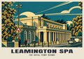 The Royal Pump Rooms, Leamington Spa poster in the Art Deco style