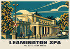 The Royal Pump Rooms, Leamington Spa poster in the Art Deco style