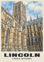 Lincoln Cathedral poster in the British Heritage style