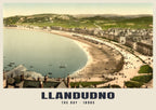 The Bay, Llandudno, 1890s hand-coloured photochrom heritage print