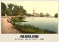 Marlow poster, All Saints' and the Thames · 1890s