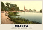 Marlow poster, All Saints' and the Thames · 1890s