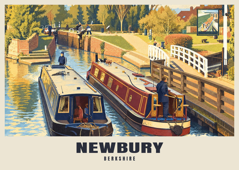 Newbury Lock Poster