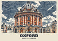 The Radcliffe Camera, Oxford poster in the Linocut style
