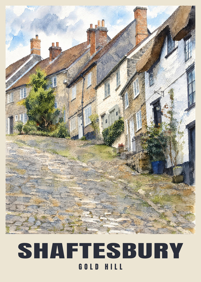 Gold Hill, Shaftesbury Poster