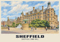 Sheffield Town Hall poster in the British Heritage style
