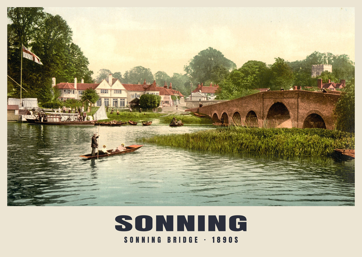 Sonning poster, Sonning Bridge · 1890s