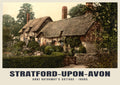 Anne Hathaway's Cottage, Stratford-upon-Avon, 1890s hand-coloured photochrom heritage print