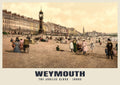 The Jubilee Clock, Weymouth, 1890s hand-coloured photochrom heritage print