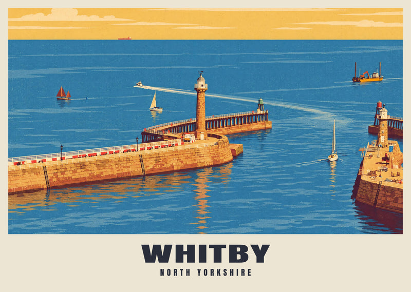 Whitby Vintage-Style Poster