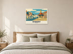 Newbury Clock Tower Poster at A1, as a poster, above a bed