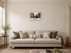 Water Bridge, Newbury Poster at A3, in an oak frame, in a sitting room