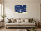 Gateshead Millennium Bridge, Newcastle Poster at A1, in an oak frame, in a sitting room