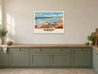 Fistral Beach, Newquay Poster at A1, in a white frame, in a kitchen
