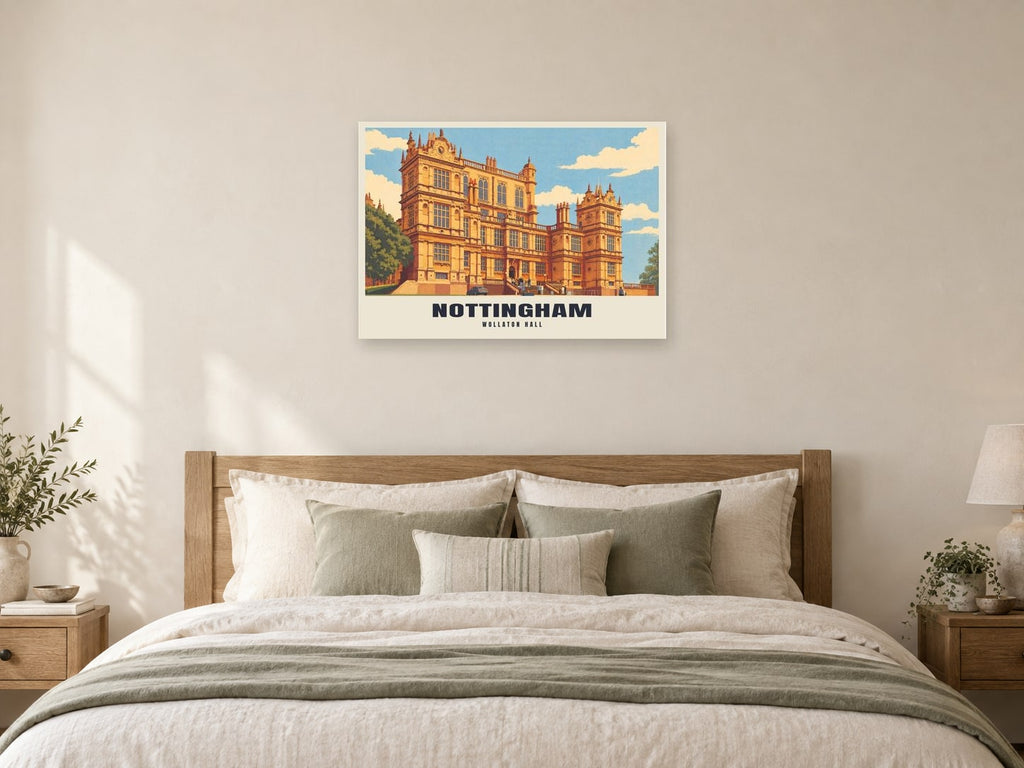 Wollaton Hall, Nottingham Poster at A1, as a poster, above a bed