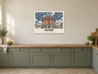 The Radcliffe Camera, Oxford Poster at A1, in a white frame, in a kitchen